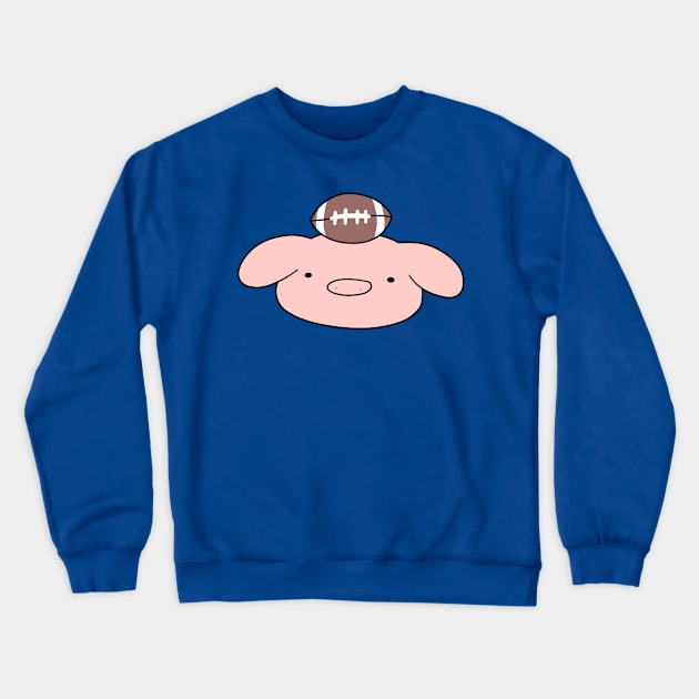 Football Face Pig Crewneck Sweatshirt by saradaboru